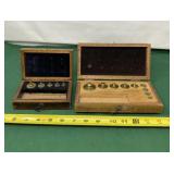 Brass Weight Sets in Wooden Boxes