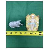 Homco Nativity Sheep and Baby Jesus
