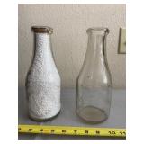 One Quart Spires Dairy and Vandalia Dairy Jars