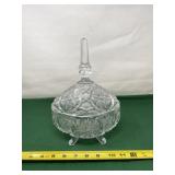 Anne Hutte 4 Footed Lead Crystal Dish with