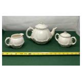 Handmade Teapot, Creamer and Sugar by Jean Bova