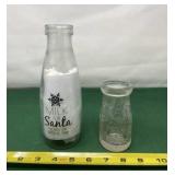 Pevely Quarter Pint Milk Jar with Milk for Santa