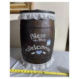 Rustic Wood Barrel