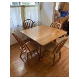 Farmhouse Solid Oak Drop Leaf Table Measures 43 x