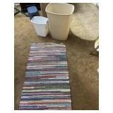 Trash Cans and Rug