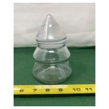 Anchor Hocking Clear Glass Christmas Candy Jar