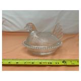 Indiana Glass Clear Glass Candy Dish in the "Hen