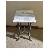 14x14x 30.5  Table with Marble Top