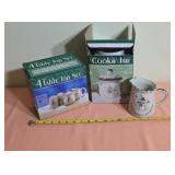 Cookie Jar Nib , Tabke Top Set Nib "  Build a