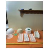 Salad Spinner, Ice Trays and Holders with Bowls.