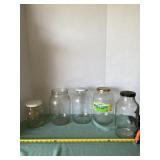Glass 1 Gallon Jars with Lids and 9 Ounce Jar