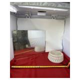 Frosted Glass Shade and 15 x 20 Mirror