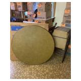 Cosco Folding Vinyl Top Table and Fur Vinyl