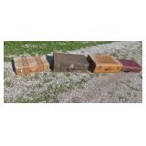 4 Antique Suitcases