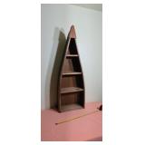 Boat-Shaped Bookshelf  46x16