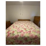 Pink Floral Queen Size Comforter with some Worn