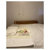 Queen Size Mattress Protector, Sheets and Table