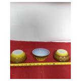 Fire King Kimberley Diamond Pattern Bowls.