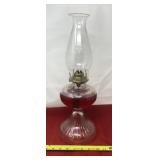 Antique Glass Oil Lamp with Oil