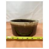 McCoy USA  Pottery Bowl in Brown Drip Glaze