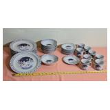 Stoneware Dishes " Let it Snow "