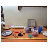 Basket Trash Can, Cookie Molds, Candles Coffee