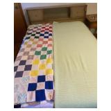 Woven Wool Blanket and Handmade Patchwork Quilt