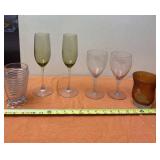 Etched Starflower Wine Goblets, Tall Champagne