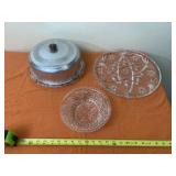 Anchor Hocking Serving Bowl, Crystal Cake Dish,