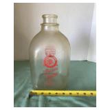 Pyro Glazed Labeled Glass Prairie Farms Milk Jar