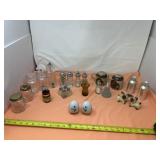 Salt and Pepper Shakers with Small Shot Glasses