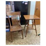 Victorian Parlor Table and Early American Oak