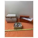 Buttons with Storage Boxes.