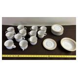 Crowning Fashion Coffee Cups, Plates and a Bowl