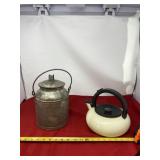 Galvanized Metal Milk/Cream Can with Lid and