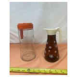 Tang Pitcher, with Retro Syrup Holder