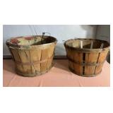 2 Wooden/Apple Baskets