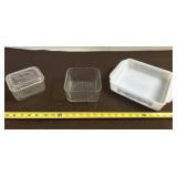 Casserole Dishes One with Lid