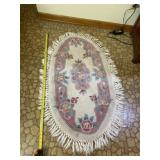 Vintage Floral Oval Rug 25 x 48