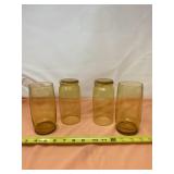 Hazel Atlas Amber Swirl Glasses