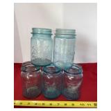 Aqua Blue Color Mason Ball Jars
