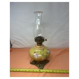 Hand Painted Floral Oil Lamp