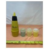 Tupperware Mustard Holder and Salt and Pepper