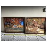 21x 17 1/2 Farm Picture with Frames