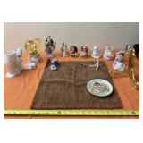 Avon 1983 Collector Plate, Angel Figurines, Snow