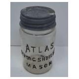 Old Atlas Strong Shoulder Mason Jar