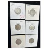 6 Liberty Head ï¿½Vï¿½ Nickels