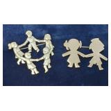 Two Sterling Brooches .786 OZ
