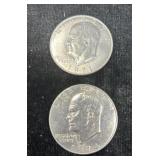 2 Eisenhower Dollar Coins
