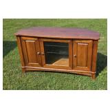 TV Cabinet 49 in Wide 3-Door Glass Shells